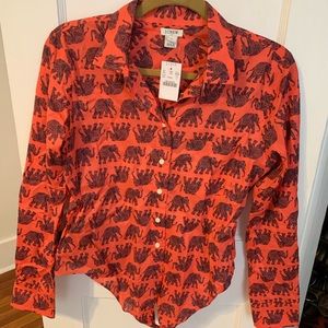 NWT JCrew Button Down Blouse Size S
